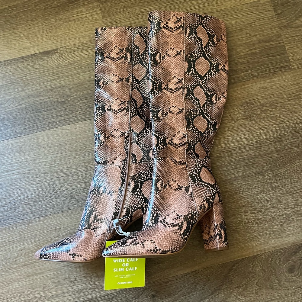 Gianni Bini Snakeskin Faux Leather Boots